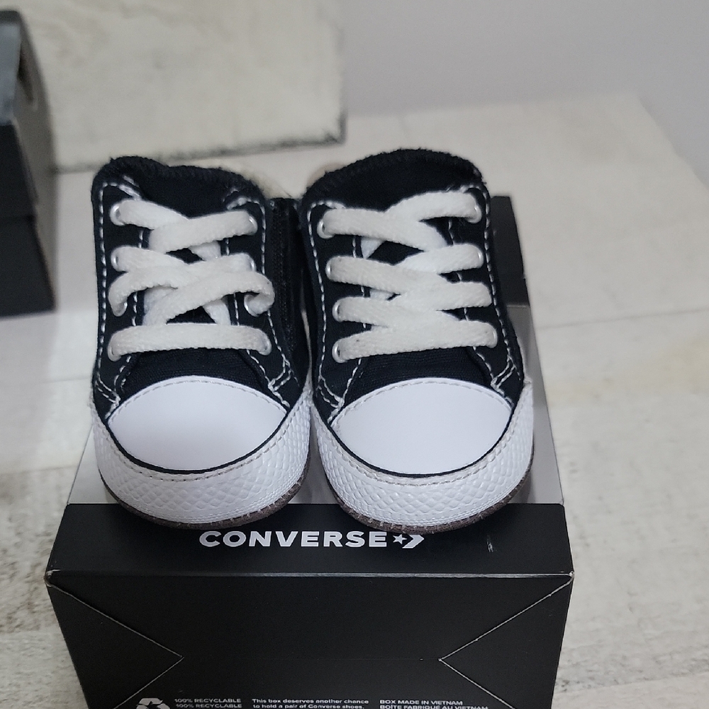 Converse Kids Classic Black and White Sneakers